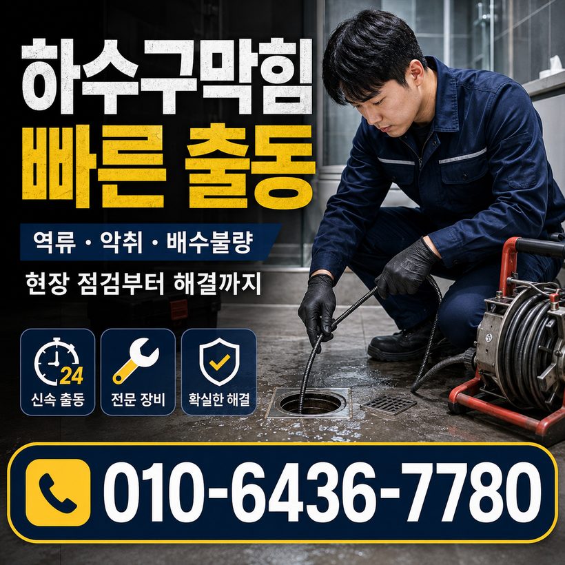 수륜면 지역 세면대막힘 관련 이미지
