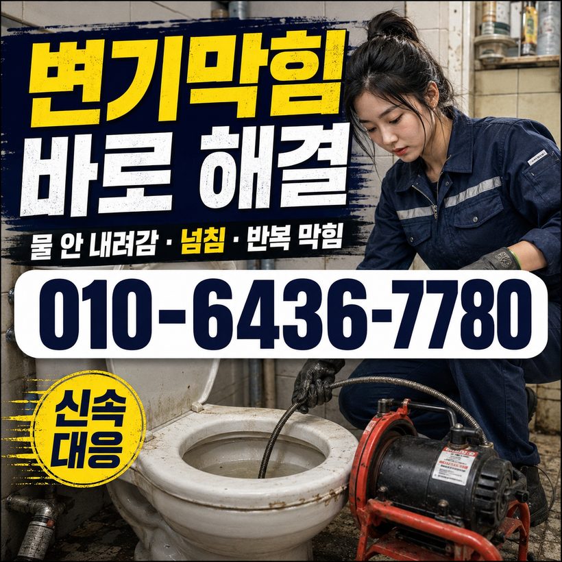 남면 지역 변기막힘 관련 이미지
