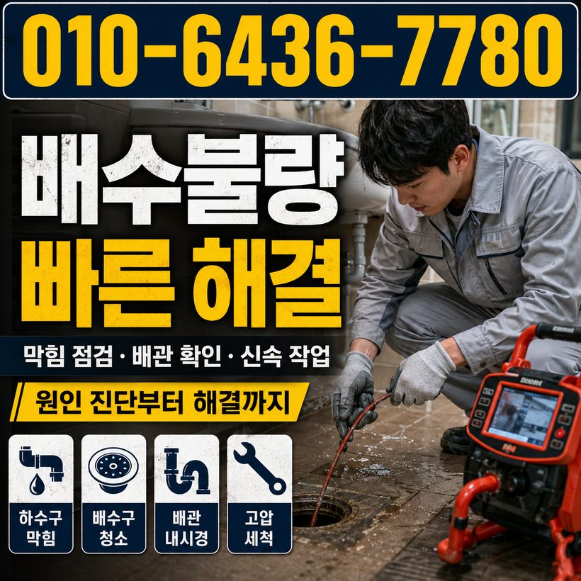 일월면 하수구막힘 빠른출동 1