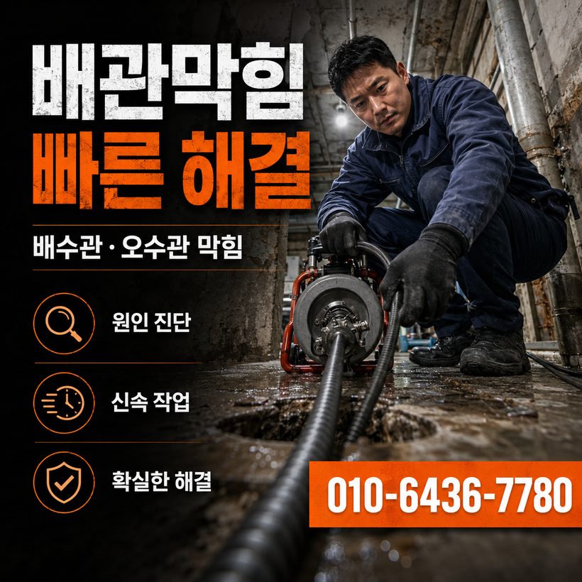 일월면 하수구막힘 빠른출동 2